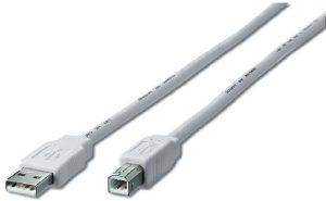 EQUIP 128651 USB 2.0 CONNECTION CABLE A-B 3M M/M SILVER