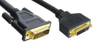 INLINE DVI-D EXTENSION DIGITAL CABLE M/F DUAL LINK 2M