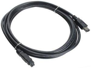 INLINE FIREWIRE CABLE 6-PIN TO 9-PIN 3M