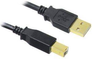 INLINE USB2.0 CABLE A TO B GOLD PLATED 1M BLACK