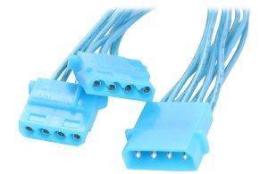 AKASA AK-PY-BLUV POWER SPLITTER CABLE BLUE UV COATED