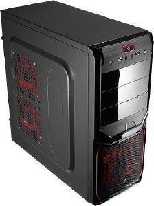 AEROCOOL V3X ADVANCE MIDI TOWER DEVIL RED EDITION BLACK/RED