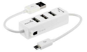 KALLIN 3-PORT USB HUB WITH MICRO-USB CONNECTOR WHITE KALLIN 3-PORT USB HUB WITH MICRO-USB CONNECTOR WHITE
