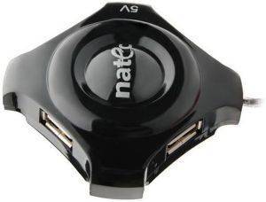 NATEC NHU-0339 TERMITE 4-PORT USB2.0 HUB BLACK