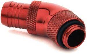 BITSPOWER FITTING 45 DEGREE 1/4 INCH TO ID 13MM ROTATING BLOOD RED