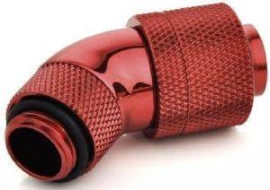 BITSPOWER CONNECTOR 45 DEGREE 1/4 INCH TO 16/13MM ROTATING BLOOD RED