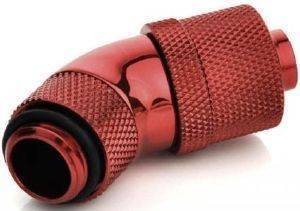 BITSPOWER CONNECTOR 45 DEGREE 1/4 INCH TO 13/10MM ROTATING BLOOD RED