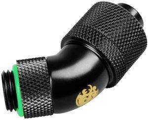 BITSPOWER CONNECTOR 45 DEGREE 1/4 INCH TO 16/11MM ROTATING MATT BLACK