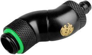 BITSPOWER FITTING ROTARY 1/4 INCH TO ID 6MM ROTATING MATT BLACK