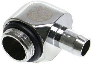 BITSPOWER FITTING ROTARY 1/4 INCH TO ID 6MM SHINY SILVER