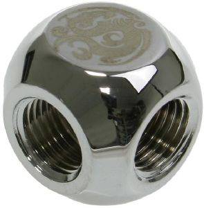 BITSPOWER L-ADAPTER 2X IG 1/4 INCH SHINY SILVER BITSPOWER L-ADAPTER 2X IG 1/4 INCH SHINY SILVER