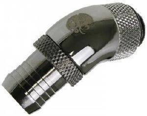 BITSPOWER FITTING 45 DEGREE 1/4 INCH TO ID 13MM SHINY BLACK