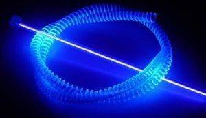 BITSPOWER UV-REACTIVE SMARTCOIL BEND PROTECTION 8MM ICE BLUE