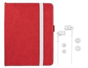 TRUST 19107 PREMIUM FOLIO STAND & IN-EAR HEADPHONE FOR IPAD RED/WHITE TRUST 19107 PREMIUM FOLIO STAND & IN-EAR HEADPHONE FOR IPAD RED/WHITE