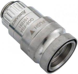 KOOLANCE QD3 FEMALE QUICK DISCONNECT NO-SPILL COUPLING, MALE THREADED G 1/4 BSPP