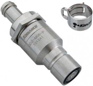 KOOLANCE QD2 MALE QUICK DISCONNECT NO-SPILL COUPLING, PANEL BARB FOR ID 06MM (1/4IN) KOOLANCE QD2 MALE QUICK DISCONNECT NO-SPILL COUPLING, PANEL BARB FOR ID 06MM (1/4IN)