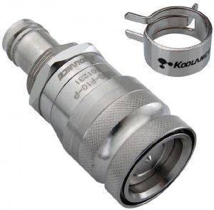 KOOLANCE QD3 FEMALE QUICK DISCONNECT NO-SPILL COUPLING, PANEL BARB FOR ID 10MM (3/8IN) KOOLANCE QD3 FEMALE QUICK DISCONNECT NO-SPILL COUPLING, PANEL BARB FOR ID 10MM (3/8IN)