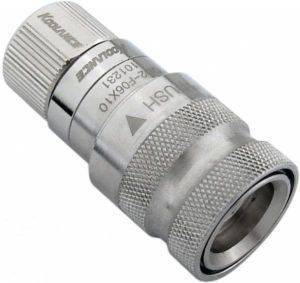 KOOLANCE QD3 MALE QUICK DISCONNECT NO-SPILL COUPLING, PANEL FEMALE THREADED G 1/4 BSPP