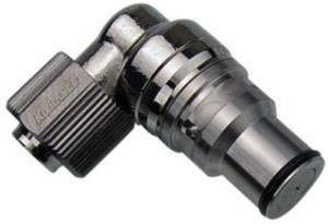 KOOLANCE VL3N MALE QUICK DISCONNECT NO-SPILL COUPLING, ANGLE BARB FOR ID 10MM (3/8IN)