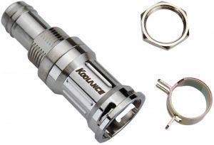 KOOLANCE VL3 QUICK DISCONNECT LOW-SPILL COUPLING, FEMALE PANEL BARB FOR ID 10MM (3/8IN) KOOLANCE VL3 QUICK DISCONNECT LOW-SPILL COUPLING, FEMALE PANEL BARB FOR ID 10MM (3/8IN)