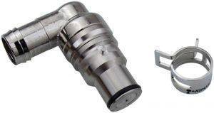 KOOLANCE VL3N MALE QUICK DISCONNECT NO-SPILL COUPLING, ANGLE BARB FOR ID 13MM (1/2IN) KOOLANCE VL3N MALE QUICK DISCONNECT NO-SPILL COUPLING, ANGLE BARB FOR ID 13MM (1/2IN)