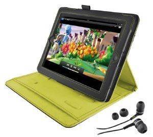 TRUST 19113 PREMIUM FOLIO STAND & IN-EAR HEADPHONE FOR IPAD GREY/LIME