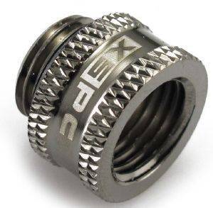 XSPC ADAPTER 1/4 INCH TO IG 1/4 INCH BLACK CHROME XSPC ADAPTER 1/4 INCH TO IG 1/4 INCH BLACK CHROME