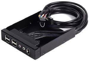 SILVERSTONE FP32B 3.5\'\' MULTIPORT FRONT PANEL BLACK