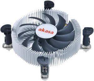 AKASA AK-CC7122BP01 LOW PROFILE CPU COOLER FOR INTEL LGA775/LGA115X 74MM PWM FAN