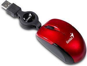 GENIUS MICRO TRAVELER USB SUPER MINI NOTEBOOK MOUSE WITH OTG CABLE RUBY