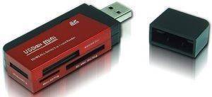 OMEGA USB ALL IN ONE PEN CARD READER RED