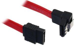 INLINE SATA CONNECTION CABLE ANGLED 0.3M - RED