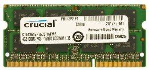 CRUCIAL CT51264BF160B 4GB SO-DIMM DDR3 1600MHZ PC3-12800 CRUCIAL CT51264BF160B 4GB SO-DIMM DDR3 1600MHZ PC3-12800