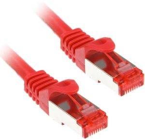 INLINE PATCH CABLE S/FTP CAT.6 RJ45 0.5M RED
