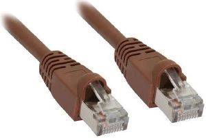 INLINE PATCH CABLE S/FTP CAT.5E RJ45 0.5M BROWN