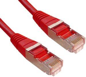 INLINE PATCH CABLE S/FTP CAT.5E RJ45 0.5M RED