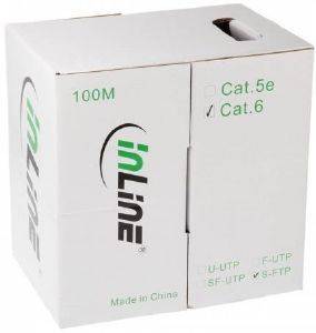 INLINE PATCH CABLE S/FTP CAT.6 RJ45 100M ROLL WHITE