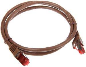 INLINE PATCH CABLE S/FTP CAT.6 RJ45 1M BROWN