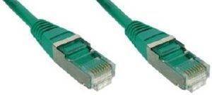 INLINE PATCH CABLE S/FTP CAT.5E RJ45 1M GREEN