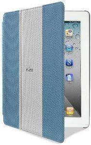 PURO BOOKLET COVER IPAD 2 GOLF LIGHT BLUE BEIGE LOGO SILVER