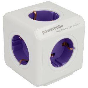 POWERCUBE POWERCUBE REWIRABLE USB ΠΟΛΥΠΡΙΖΟ 4 ΘΕΣΕΩΝ ΛΕΥΚΟ/ΜΩΒ