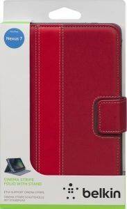 BELKIN F7P035VFC00 STRIPED COVER BOOK STAND GOOGLE NEXUS 7 RED