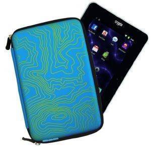 CRYPTO W003880 TABLET CASE 7\'\' HARD ZEBRA ZIP AQUA