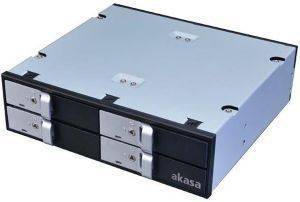 AKASA AK-IEN-02 LOKSTOR M22 4-BAY 2.5\'\' SSD/HDD MOBILE RACK 3.5\'\' BLACK