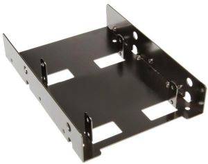 SILVERSTONE SDP08B 3.5\'\' TO 2X2.5\'\' BAY CONVERTER BLACK NICKEL SILVERSTONE SDP08B 3.5\'\' TO 2X2.5\'\' BAY CONVERTER BLACK NICKEL