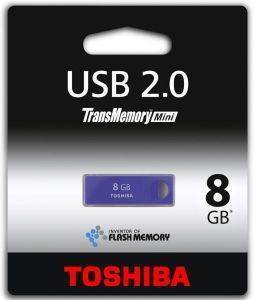 TOSHIBA TRANSMEMORY MINI 8GB USB2.0 FLASH DRIVE PURPLE