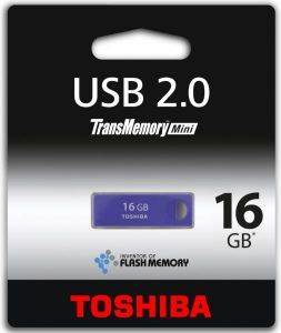 TOSHIBA TRANSMEMORY MINI 16GB USB2.0 FLASH DRIVE PURPLE