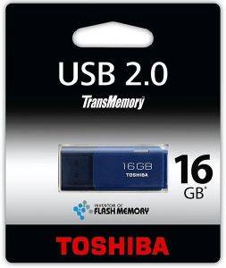 TOSHIBA TRANSMEMORY HAYABUSA 16GB USB2.0 FLASH DRIVE BLUE