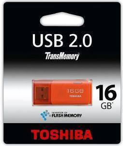 TOSHIBA TRANSMEMORY HAYABUSA 16GB USB2.0 FLASH DRIVE ORANGE