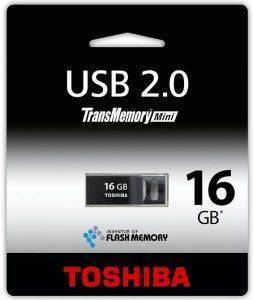 TOSHIBA TRANSMEMORY MINI SURUGA 16GB USB2.0 FLASH DRIVE BLACK